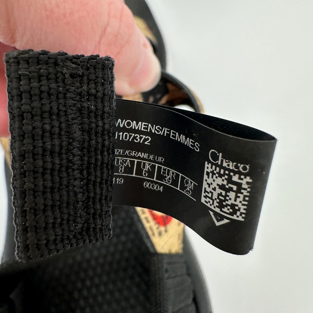 Chaco Z/Cloud Woodstock 50th Anniversary Sandals Womens 8 Black Ticket - Picture 7 of 9